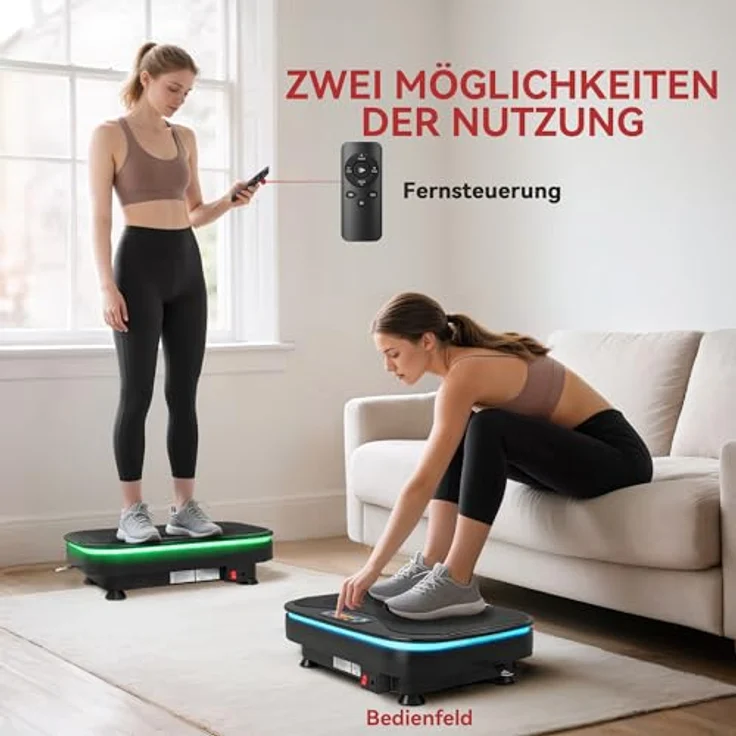 SPORTNOW Vibrationsplatte Rüttelplatte mit 99 Intensitätsstufen, 3 Vorprogrammen, Bluetooth, Kompakt-Design, für Muskelaufbau und Ganzkörpertraining, schwarz – Bild 5