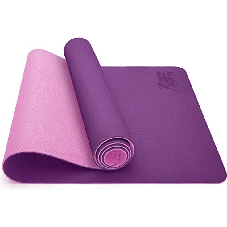 RE:SPORT Yogamatte Phthalatfrei - Gymnastikmatte rutschfest, Fitnessmatte schadstofffrei, Trainingsmatte mit Tragegurt 183 x 61 x 0,6 cm – Bild 1