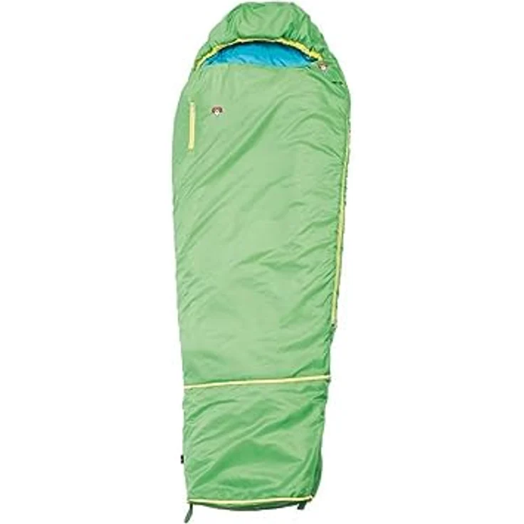 Grüzi-Bag Kids Grow Colorful Gecko Green, mitwachsender Mumienschlafsack für Körpergrößen 100-150 cm, 1000g, raschelfrei, inkl. Kompressionssack – Bild 1