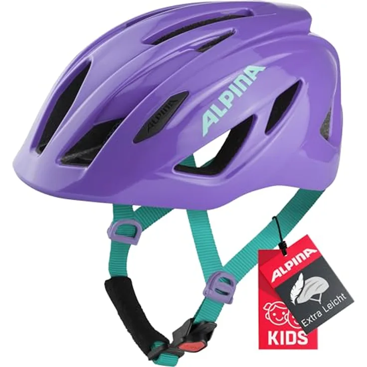 ALPINA SPORTS Pico, Velohelm für Kinder und Jugendliche, Inmold-Bauweise mit integriertem Schild und 15 Lüftungsöffnungen, 50 - 55 cm