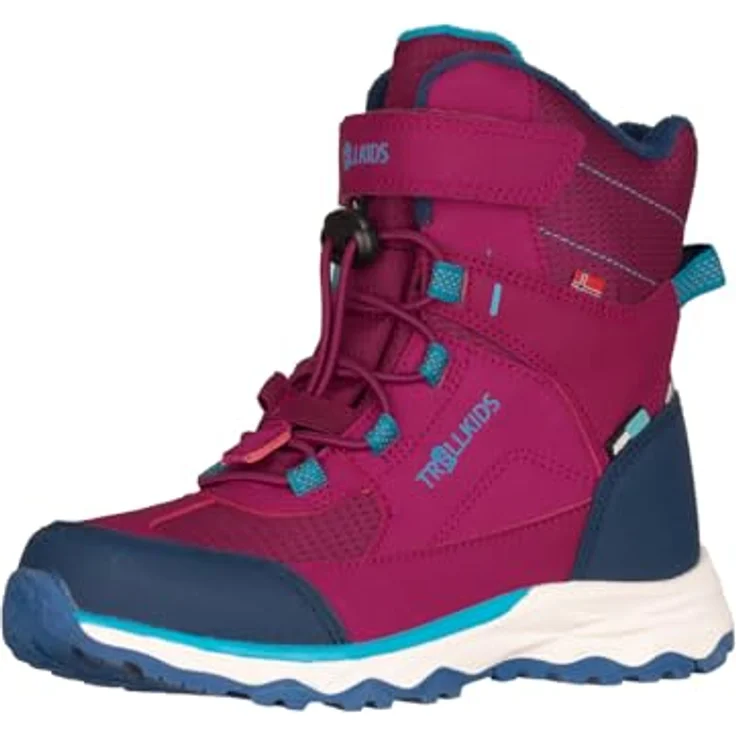 Trollkids Hafjell Winter-Stiefel, wasserdicht mit Fleecefutter, Helle Beere/Dunkeltürkis, Größe 30 – Bild 1