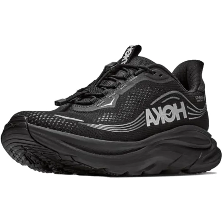 HOKA ONE ONE M CLIFTON 11 GTX Herren Laufschuh, atmungsaktiv und wasserdicht, GORE-TEX, Black/Black, Größe 45
