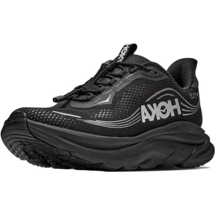 HOKA ONE ONE M CLIFTON 11 GTX Herren Laufschuh, wasserdichtes GORE-TEX Obermaterial, atmungsaktiv, Farbe: Black/Black, Größe 44 – Bild 1