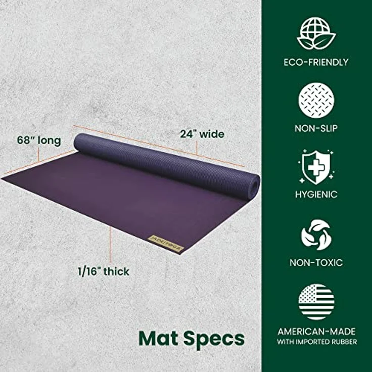 Jade Yoga Voyager Matte 1/6'' (1.6mm) 68" (173cm) - Purple – Bild 3