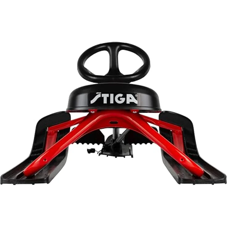 STIGA Snowracer Iconic - Robuster Lenkschlitten für Kinder ab 5 Jahren mit Stahlrahmen, Bremse und Zugseil, Max. Belastung 80 kg - Ideal für Winterspaß, Blau – Bild 5