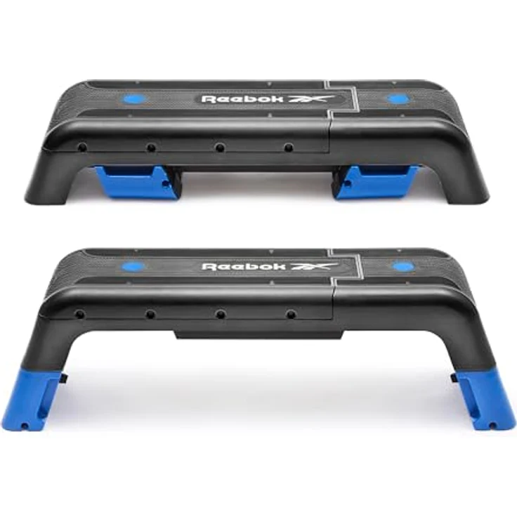 Reebok Deck Training Bench - Vielseitige Fitnessplattform mit 20+ Setup-Kombinationen, Neigungs- und Höhenverstellung, blau – Bild 9