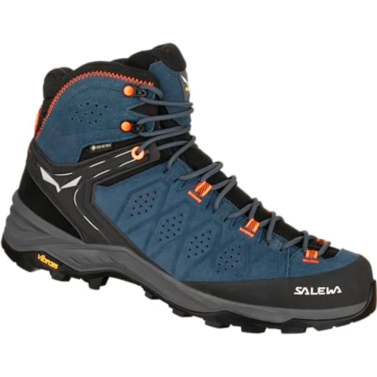 Salewa Alp Trainer 2 Mid GORE-TEX, Herren Wanderschuhe mit wasserdichtem Futter, Größe 43, Blau – Bild 3