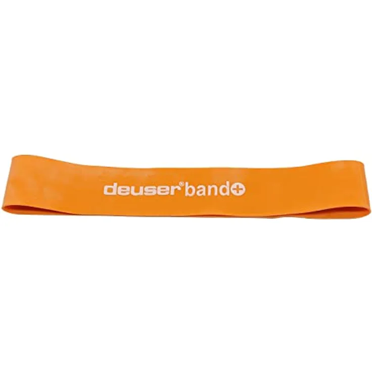 Deuser Deuserband Plus ORANGE Stark - VEGAN, Widerstandsband für Krafttraining, Fitness, Yoga, Pilates, Ergotherapie, Made in Germany