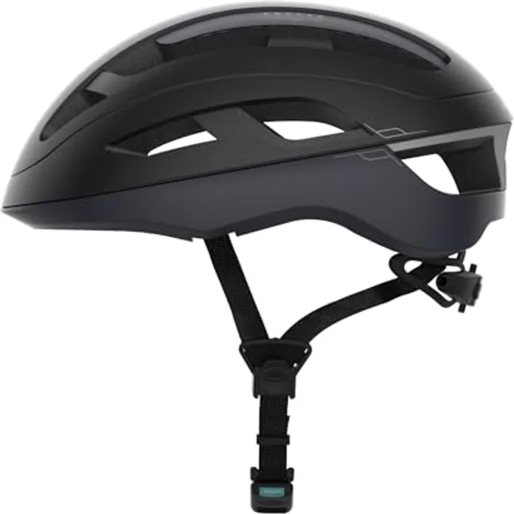 CRNK Angler Fahrradhelm, ultraleichter Rennrad & E-Bike Helm, aerodynamisch, stoßabsorbierend, belüftet, mit Magnetverschluss & Memory-Foam-Polster, schwarz, Größe L