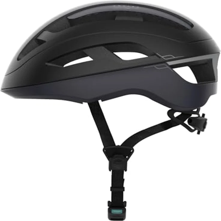 CRNK Angler Fahrradhelm, ultraleichter Rennrad & E-Bike Helm, aerodynamisch, stoßabsorbierend, belüftet, mit Magnetverschluss & Memory-Foam-Polster, schwarz, Größe L – Bild 1