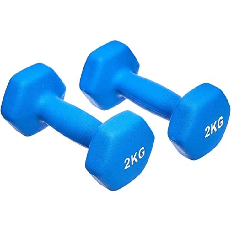 Amazon Basics Neopren Hanteln Gewichte, Türkis, (2er-Set), 2 x 2Kg – Bild 1