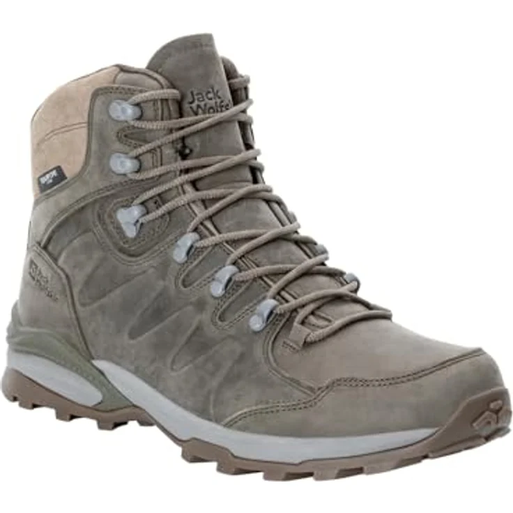 Jack Wolfskin Refugio Prime Texapore Mid M, Herren Wanderschuhe, wasserdicht und atmungsaktiv, Grau, Größe 45.5 – Bild 4