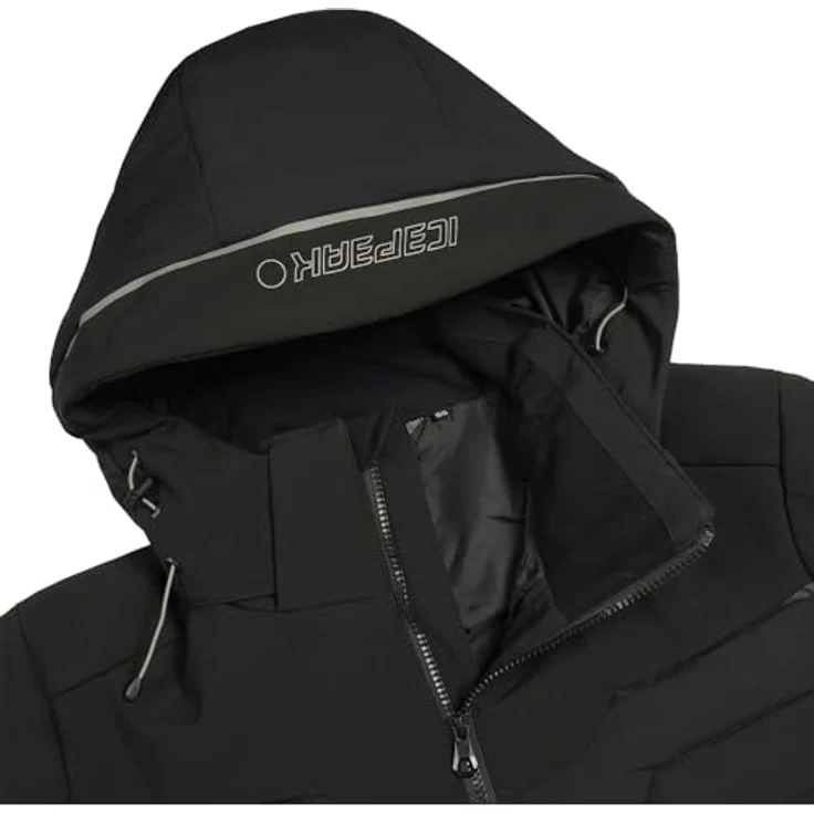 Icepeak Fremont Herren Winterjacke, wasserdicht, 2-Wege-Stretchmaterial, Schwarz, Größe 50 – Bild 4