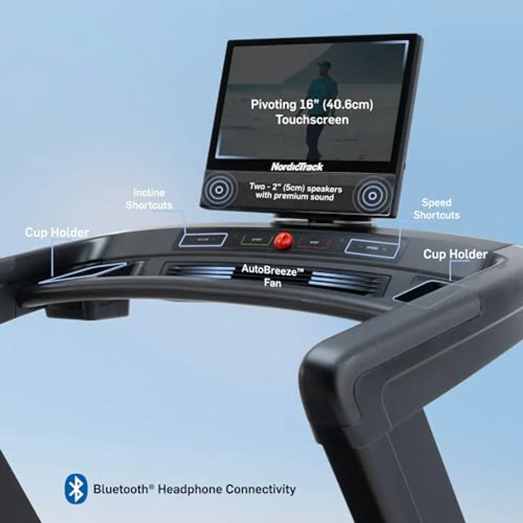 NordicTrack Commercial 1750 Laufband, Laufband mit iFIT, faltbar und schwenkbarer 16" Touchscreen, RunFlex-Dämpfung – Bild 2