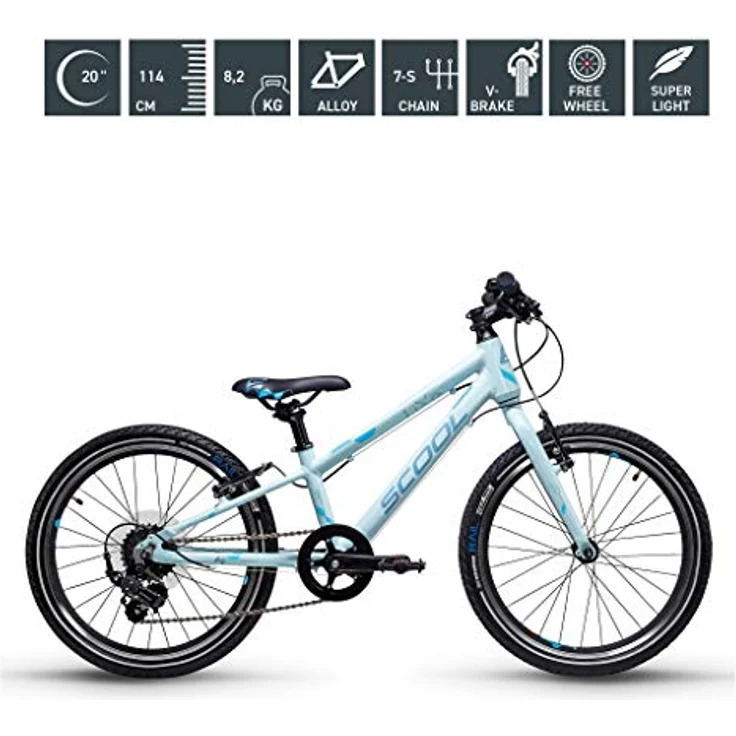 S'cool liXe 20 Zoll Kinderfahrrad, 7-Gang, robustes Design, hochwertige Komponenten, engineered in Germany – Bild 4