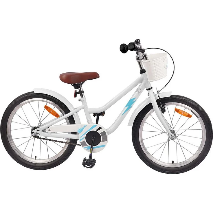 vidaXL Kinderfahrrad 18 Zoll, weiß, geeignet für Kinder von 5-7 Jahren, inklusive Aufbauanleitung