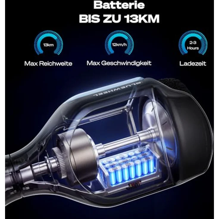 Bluewheel HX720 6,5" Premium Hoverboard – Bluetooth Lautsprecher, starke Dual Motoren, bis 12,5 km/h, geeignet für Kinder & Erwachsene – Bild 4