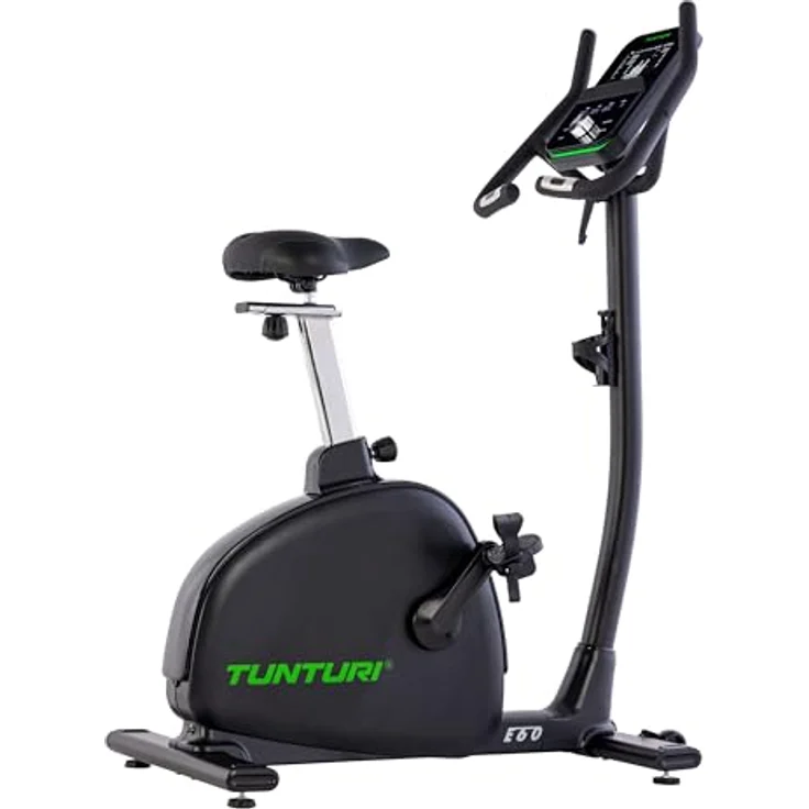 Tunturi Signature E60 Heimtrainer - Ergometer & Servomotor - Bluetooth - Fitnessfahrrad mit 26 Trainingsprogrammen - Niedriger Einstieg - Verstärkte Pedale - Komfort Plus Sattel, Schwarz – Bild 1