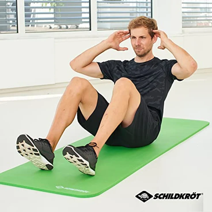 Schildkröt Fitnessmatte, 15 mm, rutschfeste Gymnastikmatte, mit Tragegurt, 183 x 61 x 1,5 cm. – Bild 3