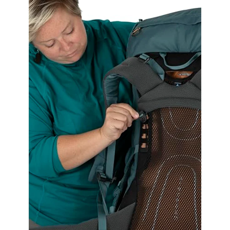 Osprey Renn Trekkingrucksack 67 cm, robuster Wanderrucksack aus 100% Polyester, grün – Bild 12