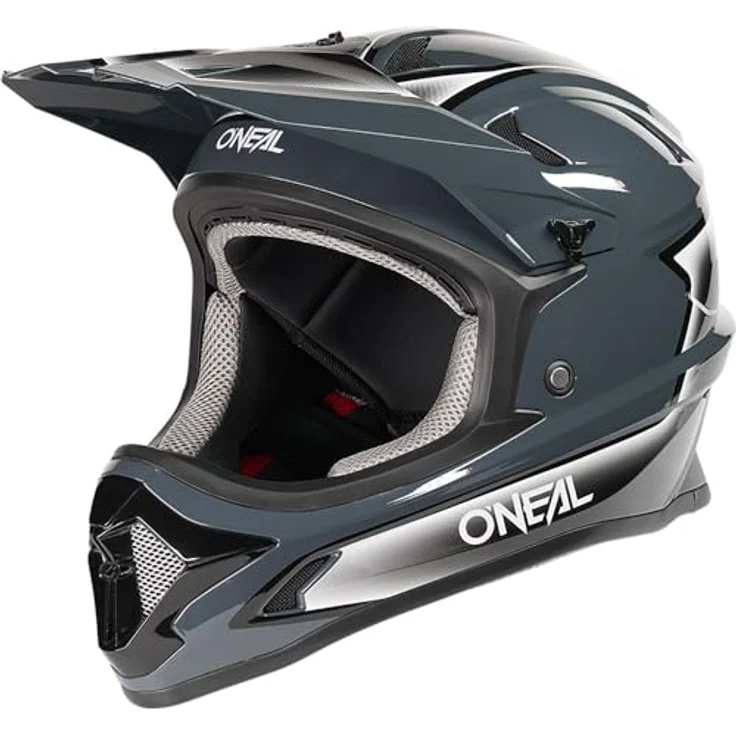 O'Neal Sonus Helm Sick, Fullface-Helm für Downhill und Freeride, schwarz/grau, Größe L – Bild 4