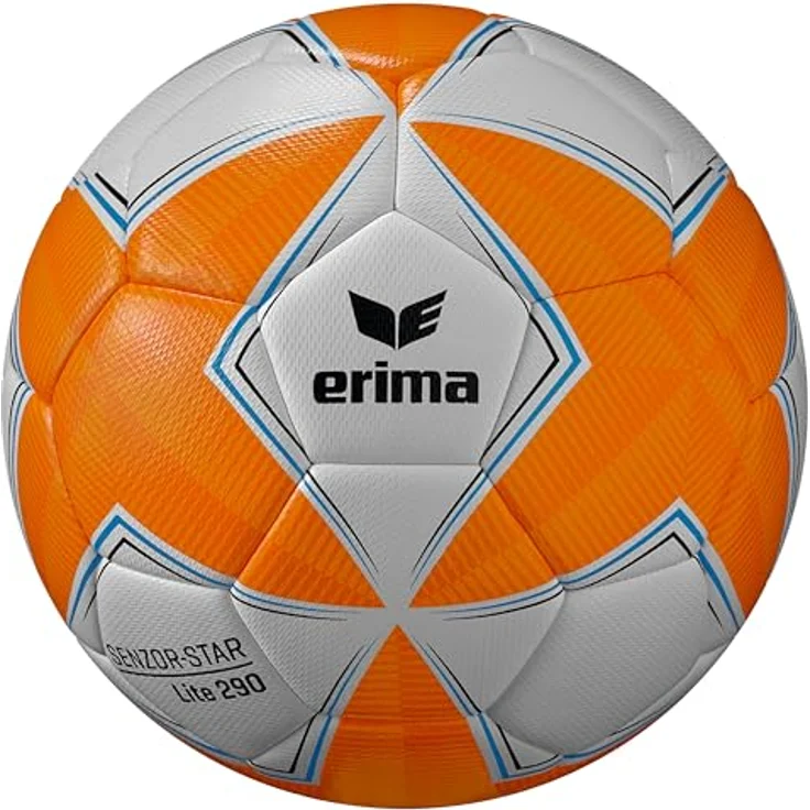 Erima Fußball SENZOR-STAR Lite 290, Kinder Fußball mit langlebiger PU-Oberfläche und perfekter Flugeigenschaft, bunt – Bild 1