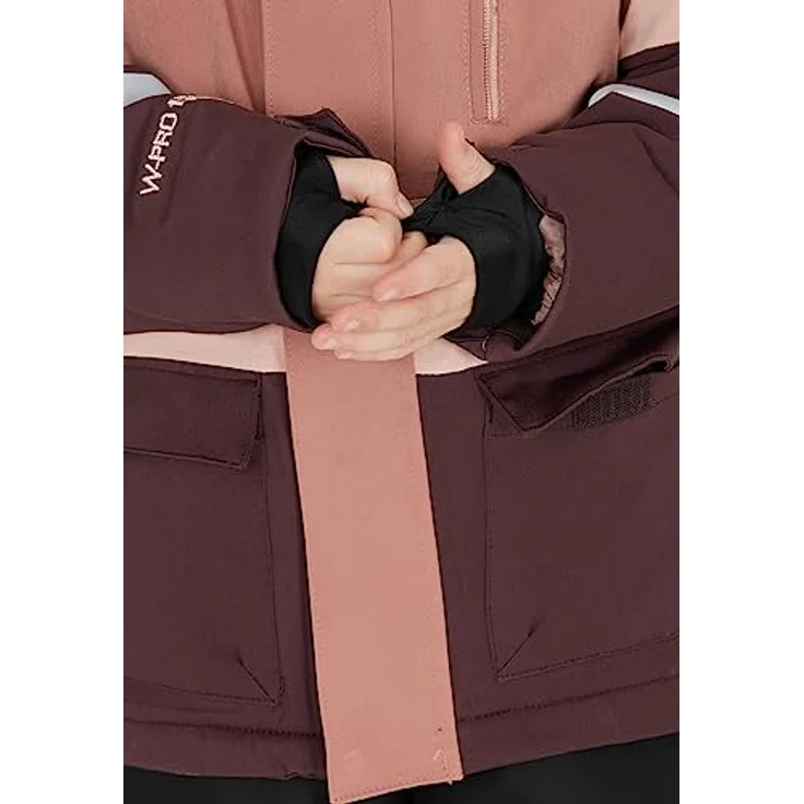 ZIGZAG Skijacke Taylora, wind- und wasserdicht mit TPU-Membran, reflektierend, pink-rosa, Größe 116 – Bild 7