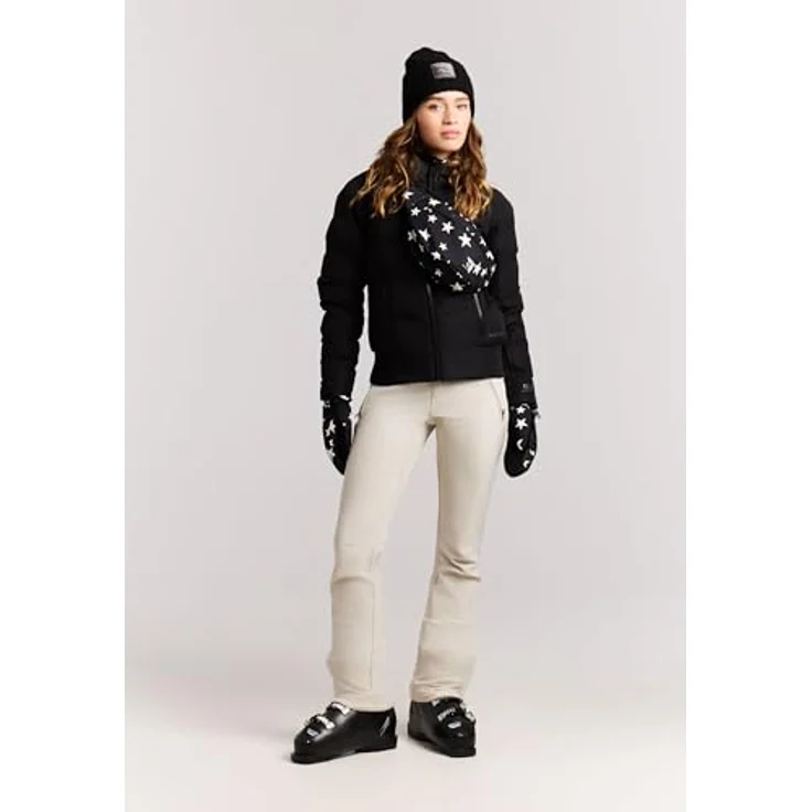 Protest PRTALYSUMI Damen Skijacke, gesteppte Jacke mit 10.000 mm Wassersäule, PFC-frei, True Black, Größe XS – Bild 3