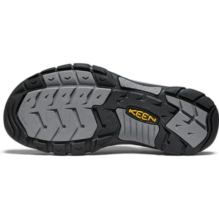 KEEN Newport Herren Wandersandalen, wasserdichtes Leder, anatomisches Fußbett, Black/Steel Grey, Größe 44 – Bild 6