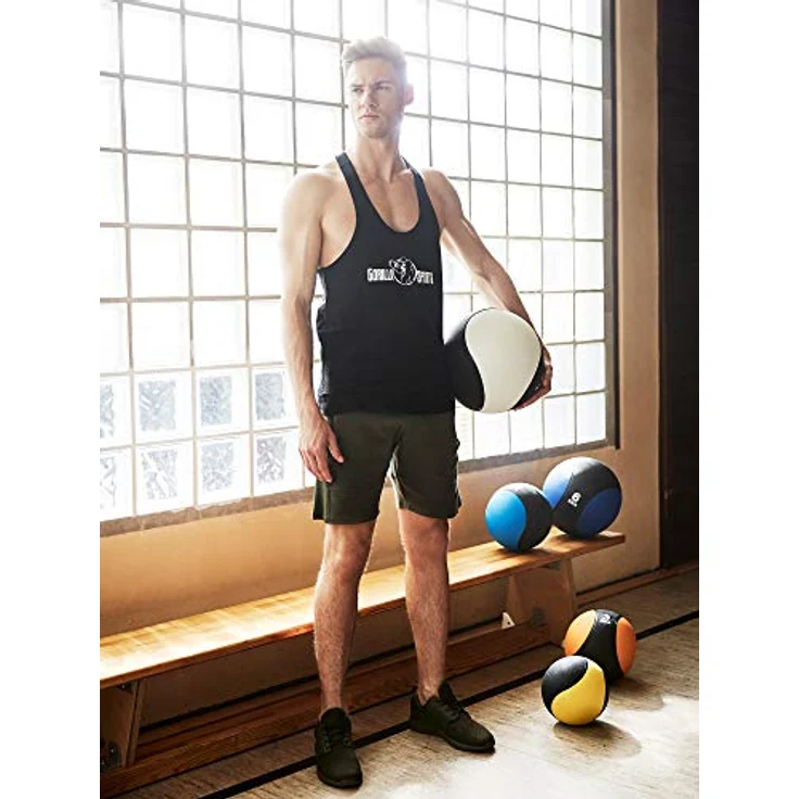 GORILLA SPORTS® Medizinball - Einzeln/Set, 1kg, 2kg, 3kg, 4kg, 5kg, 6kg, 7kg, 8kg, 9kg, 10kg Gewichte, mit griffiger Oberfläche, aus Gummi, Farbwahl - Slam Ball, Gewichtsball, Trainingsball, Slamball – Bild 5