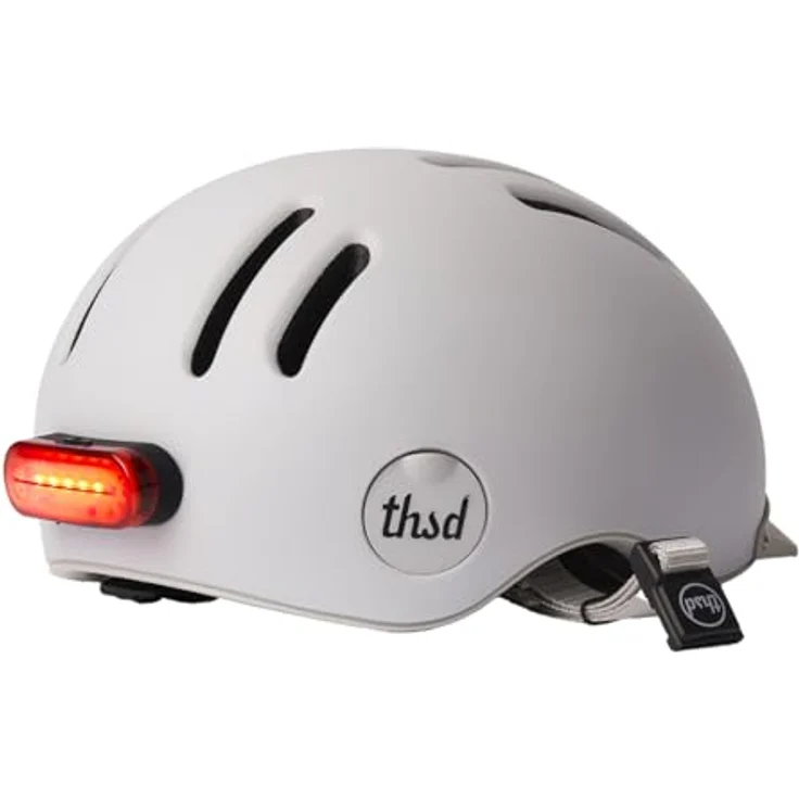 Thousand Chapter Metro L MIPS Fahrradhelm, Größe L 59-62 cm, Weiß, mit abnehmbarem Rücklicht und Premium-Visier – Bild 8