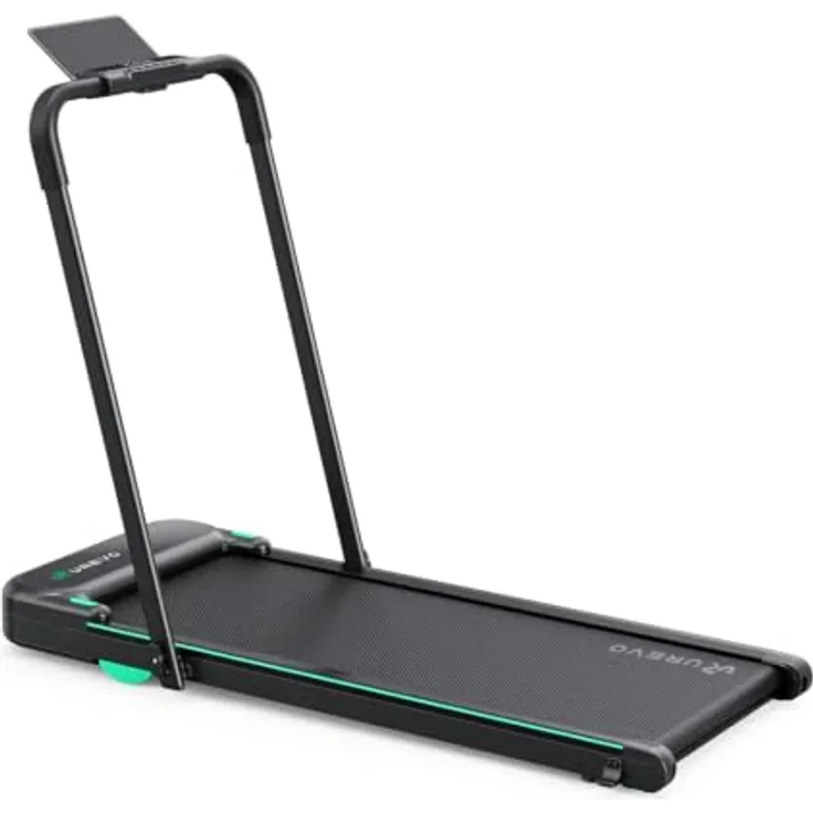Urevo Laufband mit 15" x 40,2" rutschfester Laufbahn, 2.25HP Motor, klappbar, leise, Bluetooth Verbindung zur Urevo Sport App