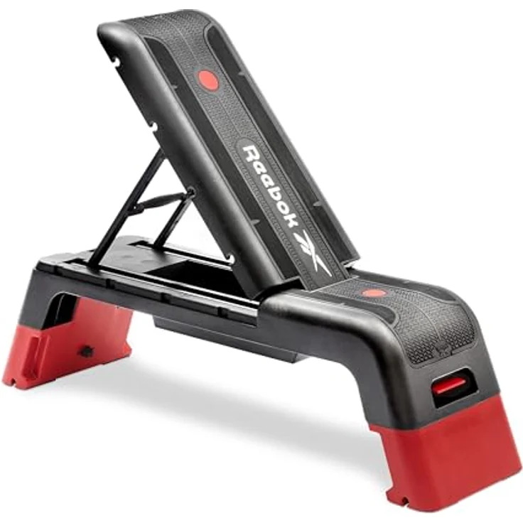 Reebok Steppbrett, verstellbare Plattform für Heimtraining mit Neigungs- und Höhenverstellung, 121 x 33 x 35 cm – Bild 1
