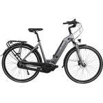 AsVIVA Stadtfalter E-Bike Hollandrad B14 I 28 Zoll Pedelec mit extra starkem LG-Akku I City-Fahrrad mit Mittelmotor für Damen & Herren (Grau)
