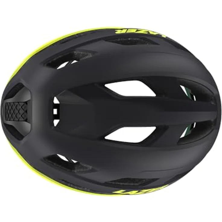 Lazer Strada KinetiCore Fahrradhelm, Matte Dark Grey Flash Yellow mit erhöhtem Schutz und Knautschzonen – Bild 5