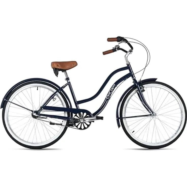 DACAPO Beachcruiser Damen 26" California Blau, 3 Gänge, V-Brakes, empfohlen für Körpergröße 145-185 cm