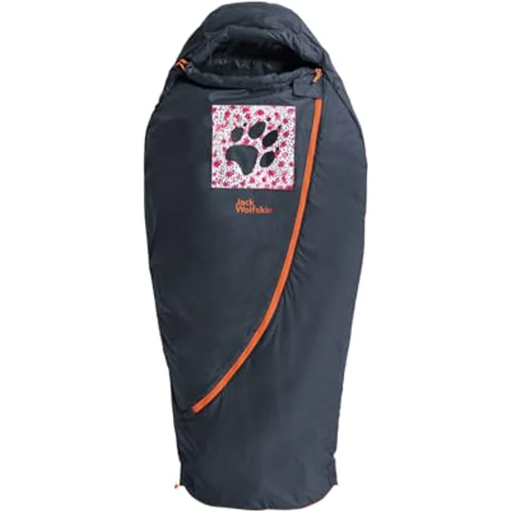 Jack Wolfskin Unisex Jugend Grow UP Dreamer Mumienschlafsack, Night Blue, Left - Kunstfaserschlafsack, ergonomischer Reißverschluss, bluesign-zertifiziert – Bild 1