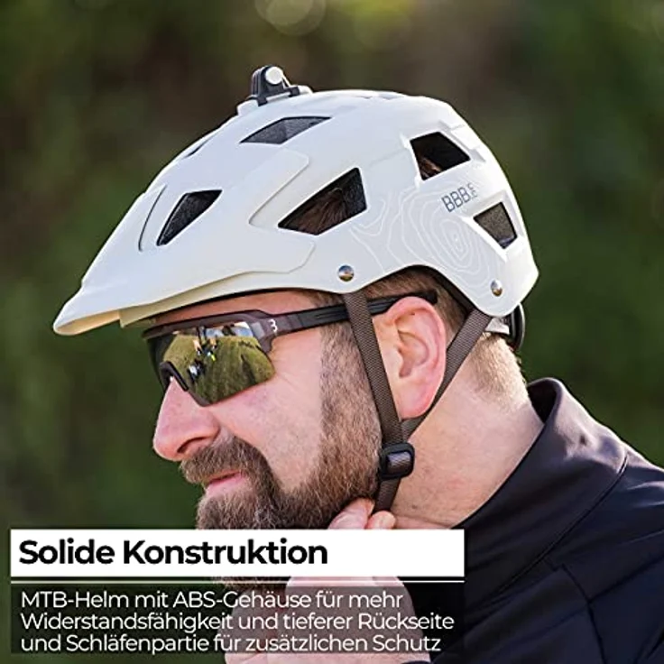 BBB Nanga, Velohelm für Mountainbiker, 54-58 cm, mit großem Visier und 15 Luftschlitzen – Bild 3