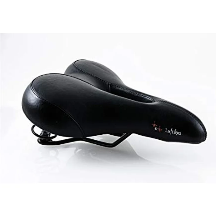 P&P Procycling Velosattel Luftikus 608, bequemer Fahrradsattel, schwarz, 280x217mm, 726g – Bild 2