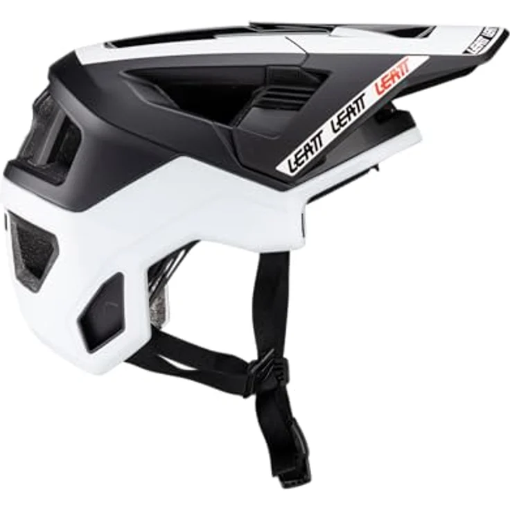 Leatt Helmet MTB Enduro 4.0, Vollgesichtshelm mit abnehmbarem Kinnbügel, weiß, Größe L, 360°-Turbinentechnologie – Bild 4