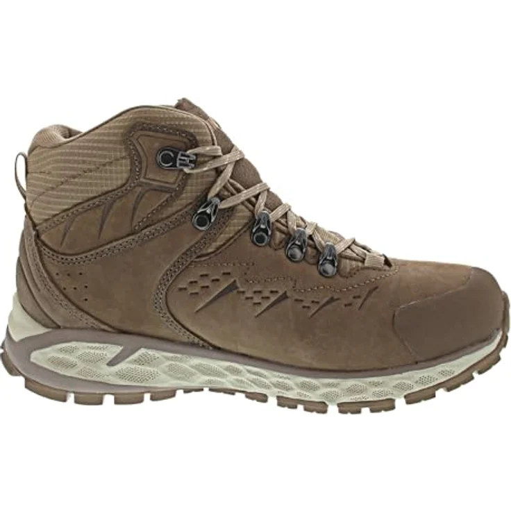 Meindl Menorca Walker Lady Mid, Damen Wanderschuhe in Braun, Größe 38, aus Nubukleder mit Gummilaufsohle und weit geschnitten – Bild 4