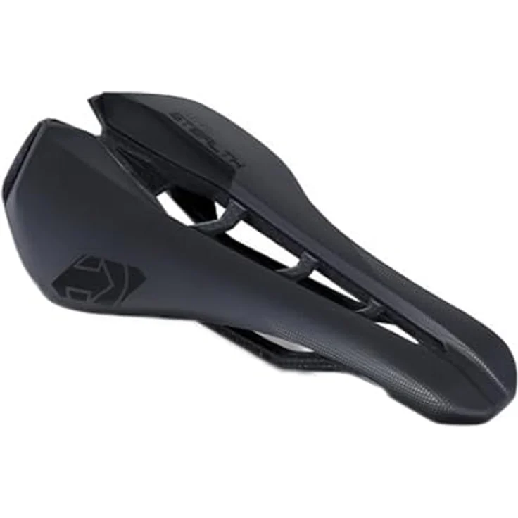 PRO Velosattel, handgefertigter Fahrradsattel mit anatomischem Ausschnitt und Vollcarbon-Schale, schwarz – Bild 1