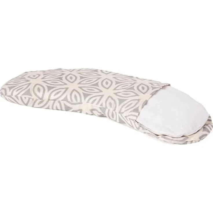 Bodhi Weiches Augenkissen aus Baumwolle | Bio-Leinsamen & Bio-Lavendel | Vegan | Yoga, Entspannung & Meditation | Lotus Petals, natur-grau – Bild 2