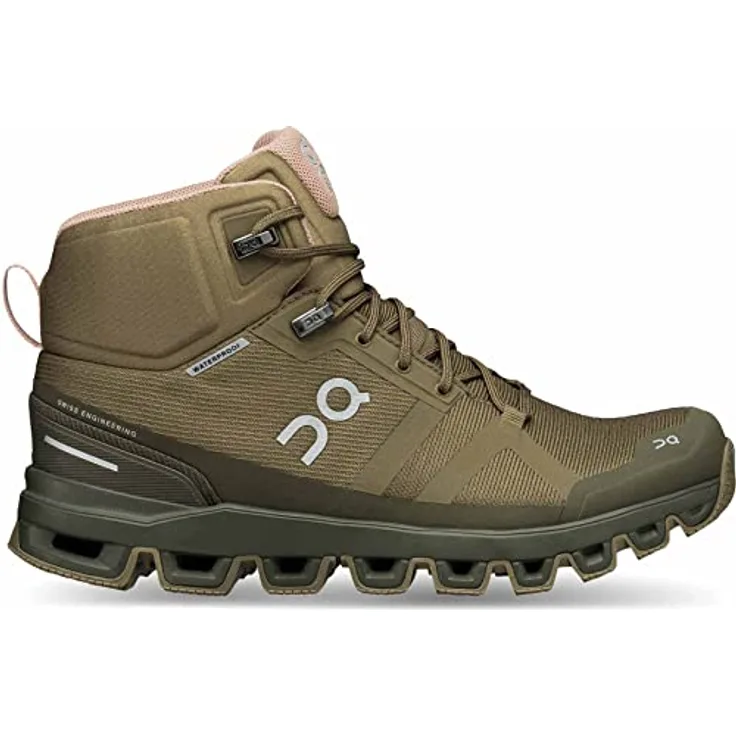 ON Cloudrock Waterproof Damen Wanderstiefel, Oliv, EU 36