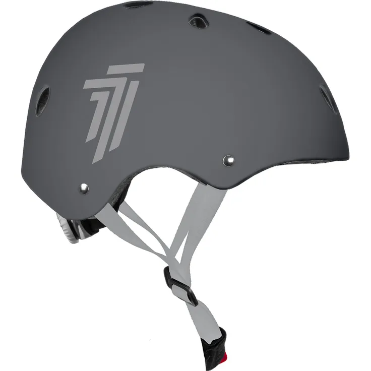 Seven Polska Best 7-Brand Fahrradhelm "Matt Grey Shadow", Kinderhelm für Fahrrad und Skater, 52-56 cm, ab ca. 6 Jahre