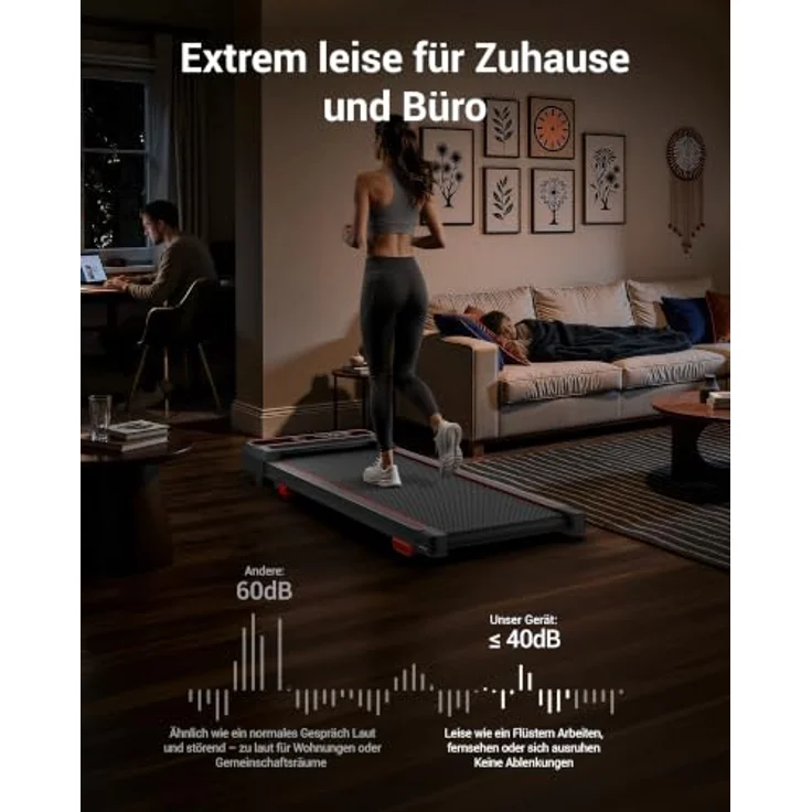 LONTEK 3.0HP Vibration Plate Walking Pad, Laufband mit 15% Steigung, bürstenlosen Motor und LCD-Display – Bild 5