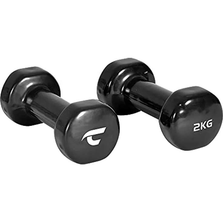 Christopeit Sport Vinyl Hanteln - Beauty Bells 2 x 2 kg - 2er Set Trainingshanteln - ergonomisch geformte Kurzhanteln