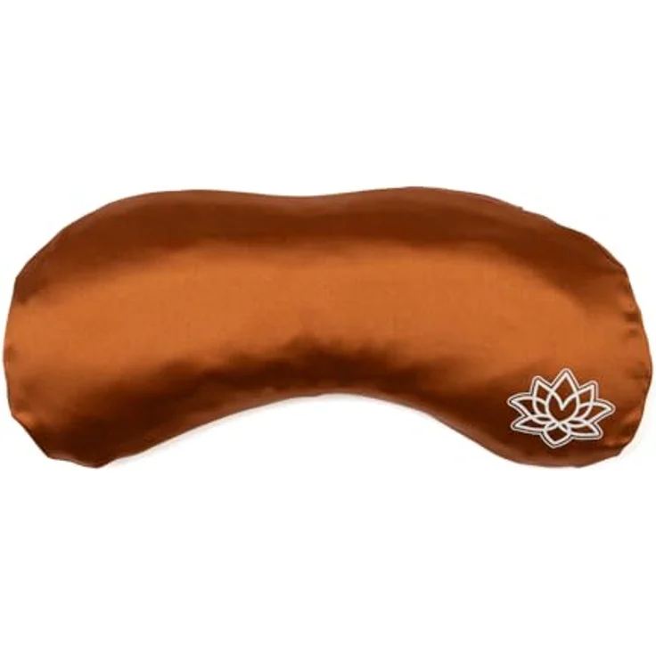 Bodhi Weiches Augenkissen mit Lavendel-Leinsamen-Füllung | Yoga-Augenmaske aus Seide in Bronze | Entspannung & Meditation | Aroma-Therapie & Weichheit für Zuhause – Bild 1