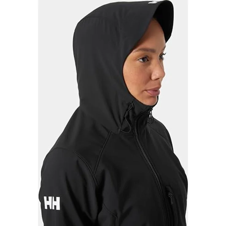 Helly Hansen W Paramount Hood Softshelljacke, Damen Schwarz mit Kapuze, Größe M, 90% recyceltes Polyester – Bild 6