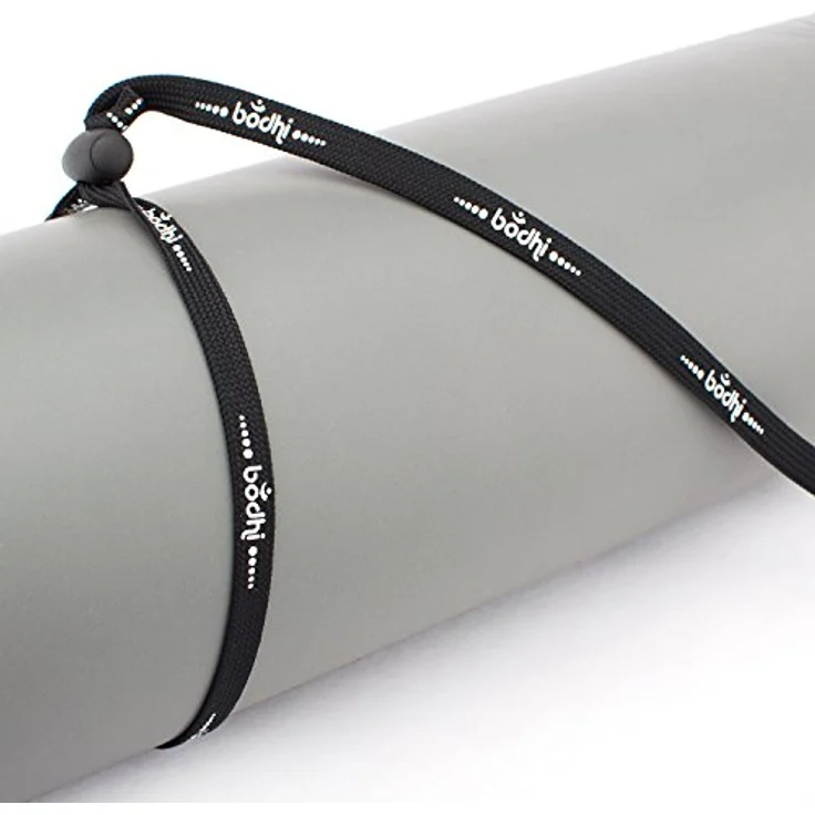Bodhi | Universal-Yogamatten-Tragegurt | Trageband | Schwarz-Weiß | verstellbare Schlaufe | einfach und günstig | Gurt für Yogamatte – Bild 3